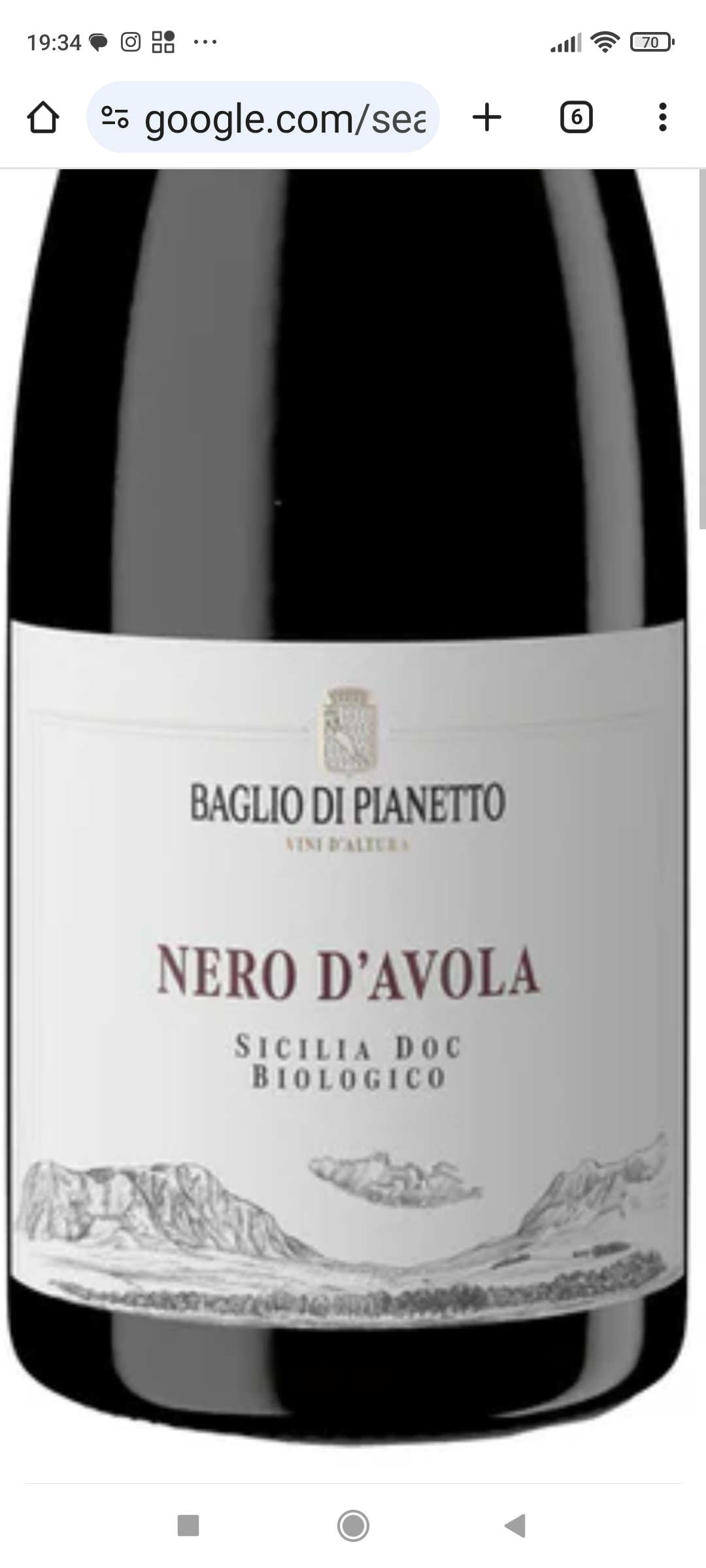 Baglio di Pianetto-Nero d'avola Vino Biologico